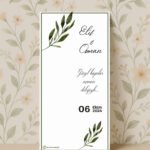 Zeytin Dalları Nişan Kartı