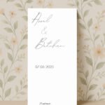 Sade Aşk Düğün Kartı