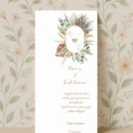 Boho Çelenk Nişan Kartı