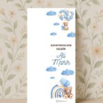 Balon Ayıcık Hoşgeldin Kartı