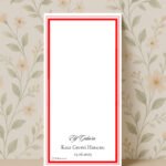 Kırmızı Çerçeve Kına Kartı