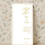 Altın Monogram Nişan Kartı