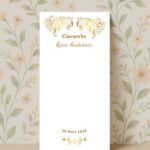 Altın Süslü Kına Kartı