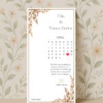 Bronz Yaprak Nikah Kartı