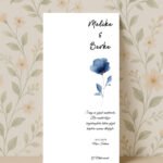 Mavi Gül Nişan Kartı