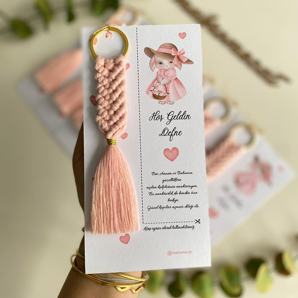 balik-sirti Balıksırtı Makrome Anahtarlık - Görsel 1